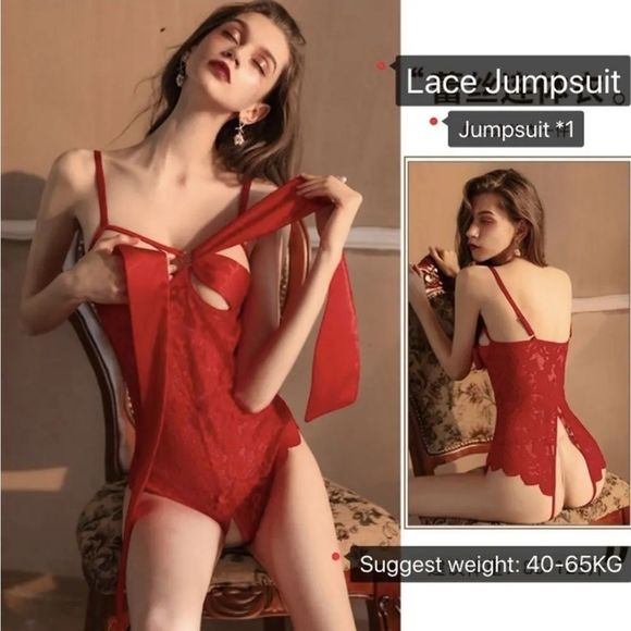 Unwrap Me Babydoll Big Bow Front Clourse Lingerie Women's Sexy Teddy Underwear - Picture 3 of 5